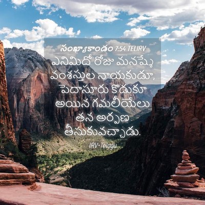 Picture 04 - సంఖ్యాకాండం 7:54 TELIRV - ఎనిమిదో రోజు - Bible Verse Picture