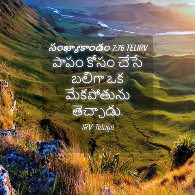 Picture 04 - సంఖ్యాకాండం 7:76 TELIRV - పాపం కోసం చేసే - Bible Verse Picture