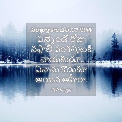 Picture 04 - సంఖ్యాకాండం 7:78 TELIRV - పన్నెండో రోజు - Bible Verse Picture