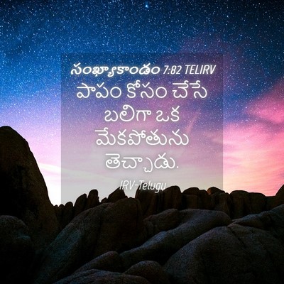 Picture 04 - సంఖ్యాకాండం 7:82 TELIRV - పాపం కోసం చేసే - Bible Verse Picture