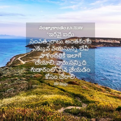 Picture 04 - సంఖ్యాకాండం 8:24 TELIRV - “ఇరవై ఐదు - Bible Verse Picture