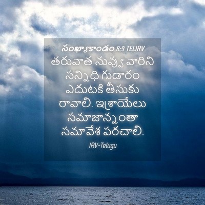 Picture 04 - సంఖ్యాకాండం 8:9 TELIRV - తరువాత నువ్వు - Bible Verse Picture