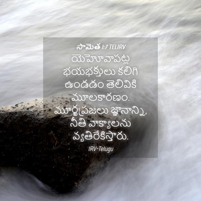 Picture 04 - సామెత 1:7 TELIRV - యెహోవాపట్ల - Bible Verse Picture