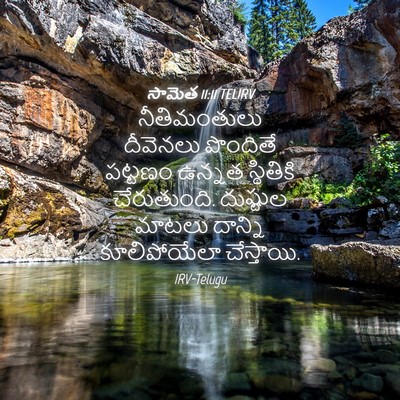 Picture 04 - సామెత 11:11 TELIRV - నీతిమంతులు - Bible Verse Picture