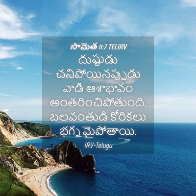 Picture 04 - సామెత 11:7 TELIRV - దుష్టుడు - Bible Verse Picture