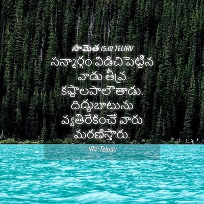 Picture 04 - సామెత 15:10 TELIRV - సన్మార్గం - Bible Verse Picture