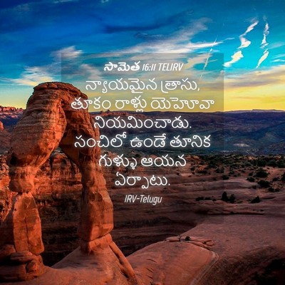 Picture 04 - సామెత 16:11 TELIRV - న్యాయమైన త్రాసు, - Bible Verse Picture