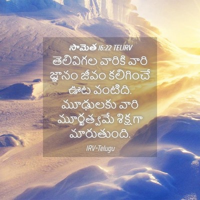 Picture 04 - సామెత 16:22 TELIRV - తెలివిగల వారికి - Bible Verse Picture