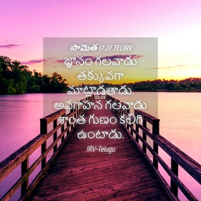 Picture 04 - సామెత 17:27 TELIRV - జ్ఞానం గలవాడు - Bible Verse Picture