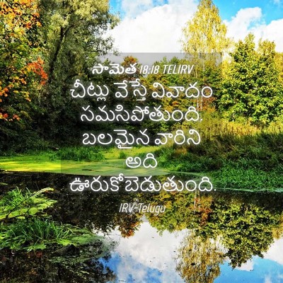 Picture 04 - సామెత 18:18 TELIRV - చీట్లు వేస్తే - Bible Verse Picture