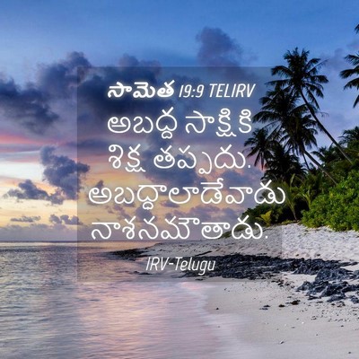 Picture 04 - సామెత 19:9 TELIRV - అబద్ద సాక్షికి - Bible Verse Picture