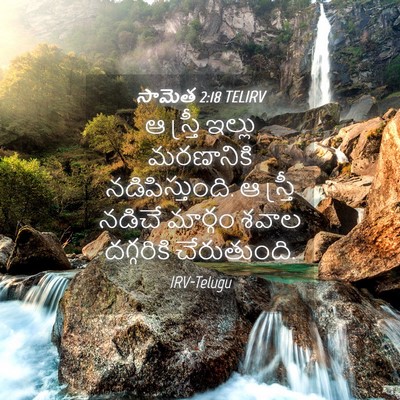 Picture 04 - సామెత 2:18 TELIRV - ఆ స్త్రీ ఇల్లు - Bible Verse Picture