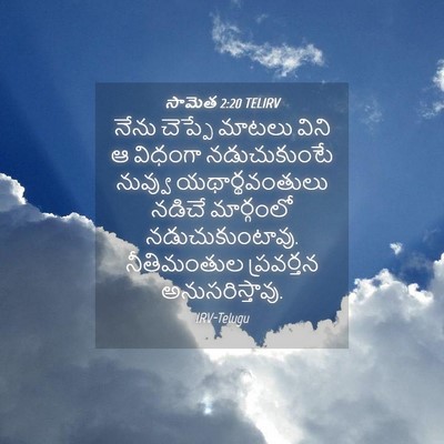 Picture 04 - సామెత 2:20 TELIRV - నేను చెప్పే మాటలు - Bible Verse Picture
