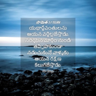 Picture 04 - సామెత 2:7 TELIRV - యథార్థవంతులను ఆయన - Bible Verse Picture