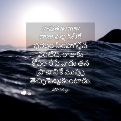 Picture 04 - సామెత 20:2 TELIRV - రాజు వల్ల కలిగే - Bible Verse Picture