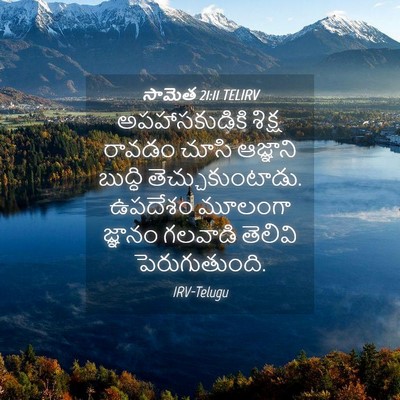 Picture 04 - సామెత 21:11 TELIRV - అపహాసకుడికి శిక్ష - Bible Verse Picture