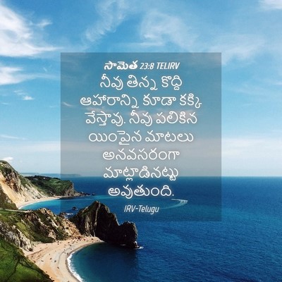 Picture 04 - సామెత 23:8 TELIRV - నీవు తిన్న కొద్ది - Bible Verse Picture