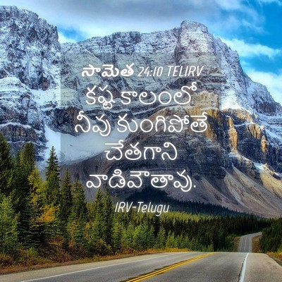 Picture 04 - సామెత 24:10 TELIRV - కష్ట కాలంలో నీవు - Bible Verse Picture