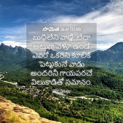 Picture 04 - సామెత 26:10 TELIRV - బుద్ధిలేని - Bible Verse Picture