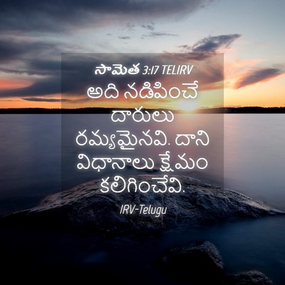 Picture 04 - సామెత 3:17 TELIRV - అది నడిపించే - Bible Verse Picture