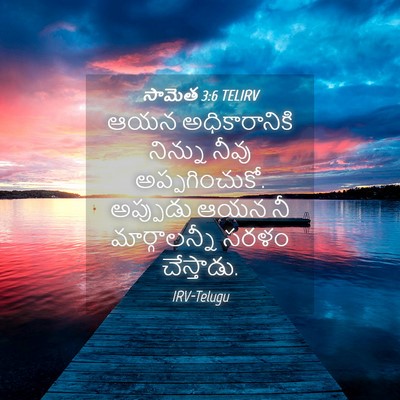 Picture 04 - సామెత 3:6 TELIRV - ఆయన అధికారానికి - Bible Verse Picture