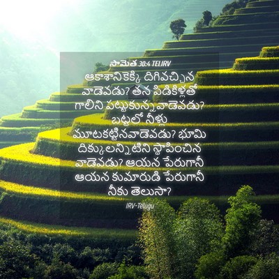 Picture 04 - సామెత 30:4 TELIRV - ఆకాశానికెక్కి - Bible Verse Picture