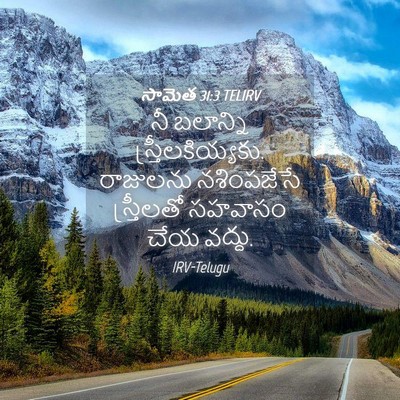 Picture 04 - సామెత 31:3 TELIRV - నీ బలాన్ని - Bible Verse Picture