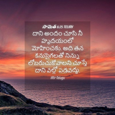 Picture 04 - సామెత 6:25 TELIRV - దాని అందం చూసి నీ - Bible Verse Picture