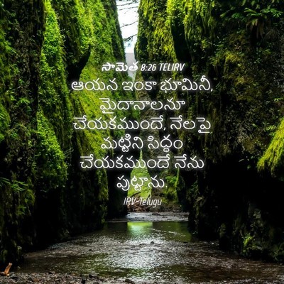Picture 04 - సామెత 8:26 TELIRV - ఆయన ఇంకా భూమినీ, - Bible Verse Picture