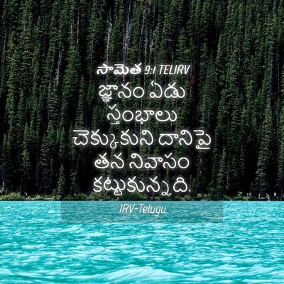 Picture 04 - సామెత 9:1 TELIRV - జ్ఞానం ఏడు - Bible Verse Picture