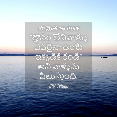Picture 04 - సామెత 9:16 TELIRV - “జ్ఞానం - Bible Verse Picture