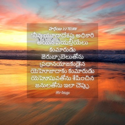 Picture 04 - హగ్గయి 2:2 TELIRV - “నీవు యూదాదేశపు - Bible Verse Picture