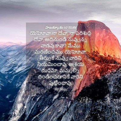 Picture 04 - హబక్కూకు 1:12 TELIRV - యెహోవా నా దేవా, నా - Bible Verse Picture