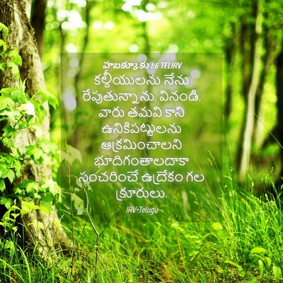 Picture 04 - హబక్కూకు 1:6 TELIRV - కల్దీయులను నేను - Bible Verse Picture