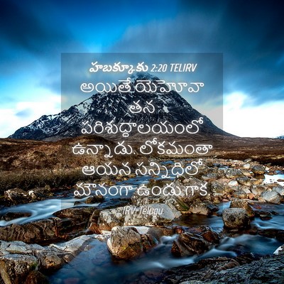 Picture 04 - హబక్కూకు 2:20 TELIRV - అయితే యెహోవా తన - Bible Verse Picture
