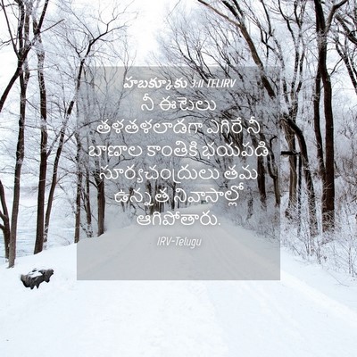 Picture 04 - హబక్కూకు 3:11 TELIRV - నీ ఈటెలు - Bible Verse Picture