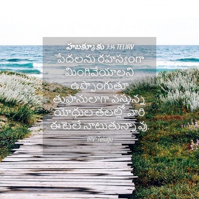 Picture 04 - హబక్కూకు 3:14 TELIRV - పేదలను రహస్యంగా - Bible Verse Picture