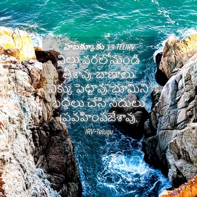 Picture 04 - హబక్కూకు 3:9 TELIRV - విల్లు వరలోనుండి - Bible Verse Picture