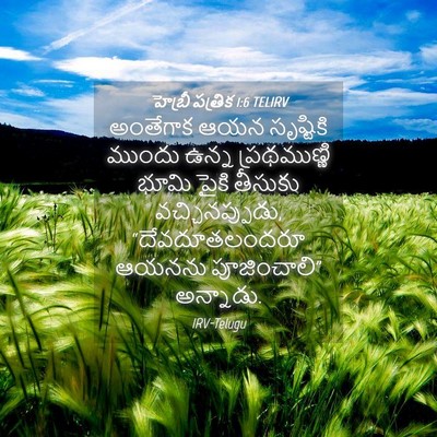 Picture 04 - హెబ్రీ పత్రిక 1:6 TELIRV - అంతేగాక ఆయన - Bible Verse Picture
