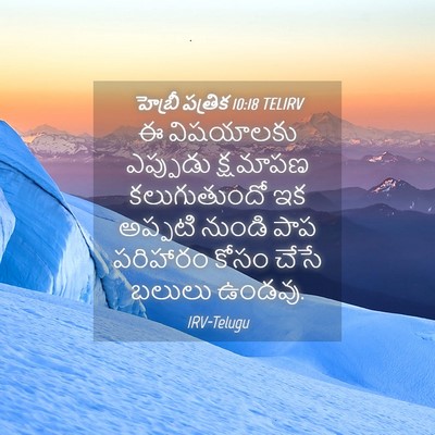 Picture 04 - హెబ్రీ పత్రిక 10:18 TELIRV - ఈ విషయాలకు - Bible Verse Picture