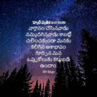 Picture 04 - హెబ్రీ పత్రిక 10:23 TELIRV - వాగ్దానం - Bible Verse Picture