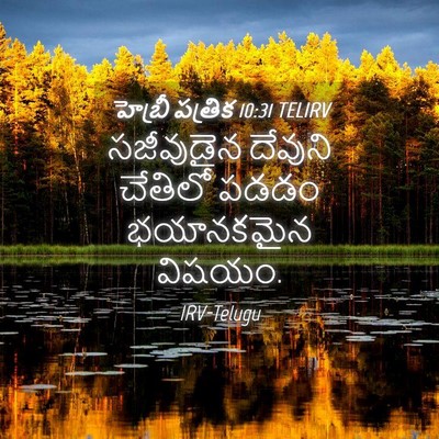 Picture 04 - హెబ్రీ పత్రిక 10:31 TELIRV - సజీవుడైన దేవుని - Bible Verse Picture