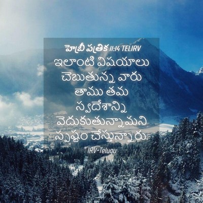 Picture 04 - హెబ్రీ పత్రిక 11:14 TELIRV - ఇలాంటి విషయాలు - Bible Verse Picture