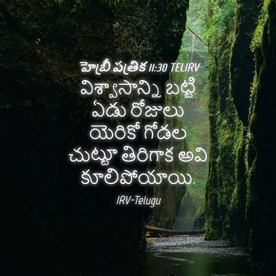 Picture 04 - హెబ్రీ పత్రిక 11:30 TELIRV - విశ్వాసాన్ని - Bible Verse Picture