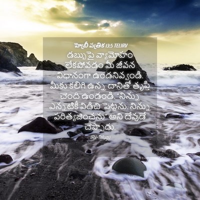 Picture 04 - హెబ్రీ పత్రిక 13:5 TELIRV - డబ్బుపై వ్యామోహం - Bible Verse Picture