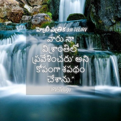 Picture 04 - హెబ్రీ పత్రిక 3:11 TELIRV - వారు నా - Bible Verse Picture