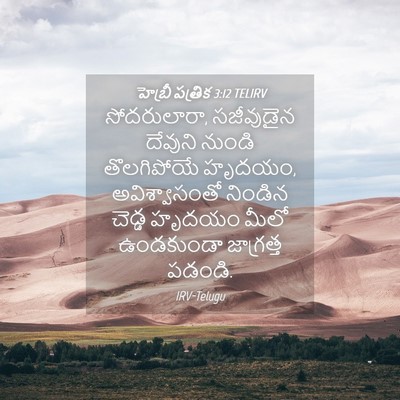 Picture 04 - హెబ్రీ పత్రిక 3:12 TELIRV - సోదరులారా, - Bible Verse Picture