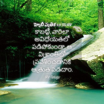 Picture 04 - హెబ్రీ పత్రిక 4:11 TELIRV - కాబట్టి, వారిలా - Bible Verse Picture