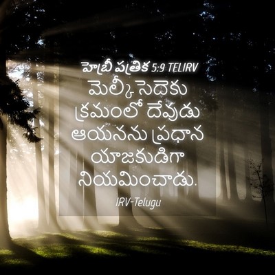 Picture 04 - హెబ్రీ పత్రిక 5:9 TELIRV - మెల్కీసెదెకు - Bible Verse Picture