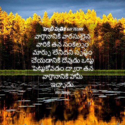 Picture 04 - హెబ్రీ పత్రిక 6:17 TELIRV - వాగ్దానానికి - Bible Verse Picture